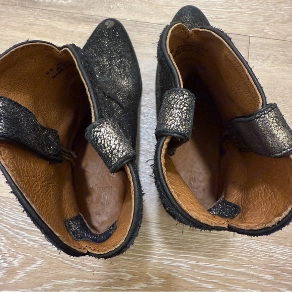 FRYE Leather Pull-On Boots Billy Short Metallic Gold Size 6B - Picture 4 of 10